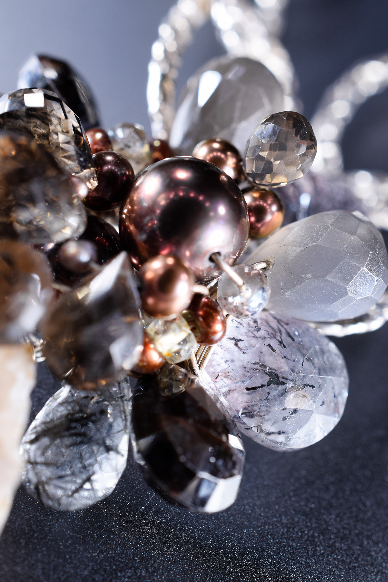 Druzy Pendant and Gemstone Necklace