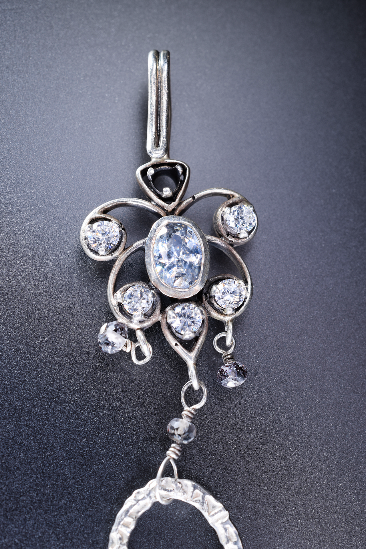Druzy Pendant and Gemstone Necklace