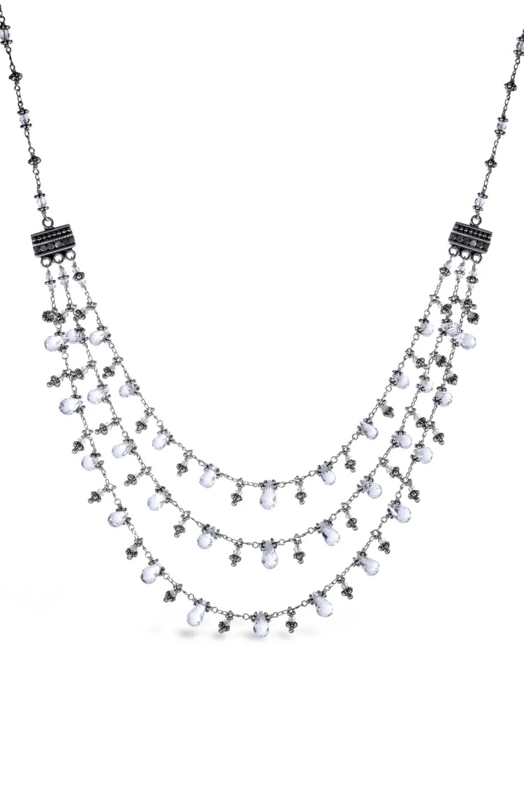White Topaz Multi-Strand Necklace, by Andrea Li