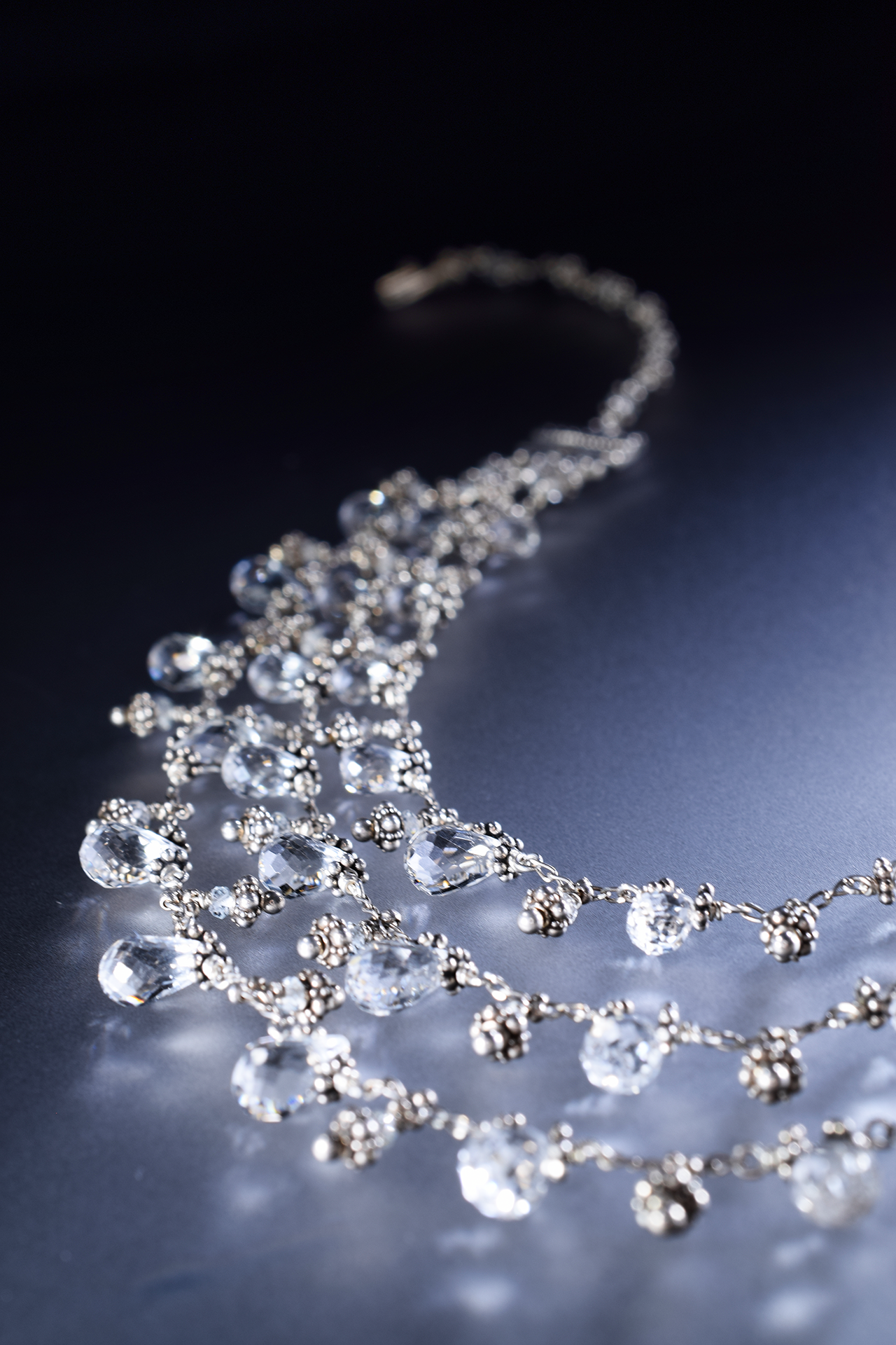 White Topaz Multi-Strand Necklace