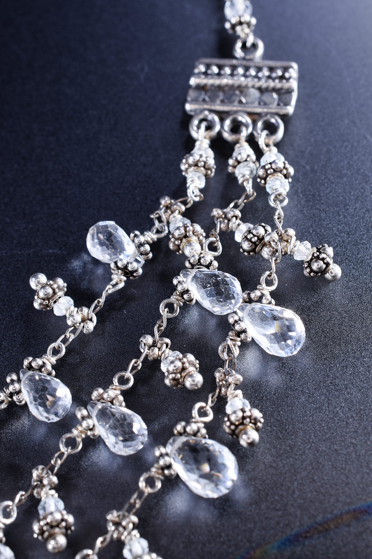 White Topaz Multi-Strand Necklace