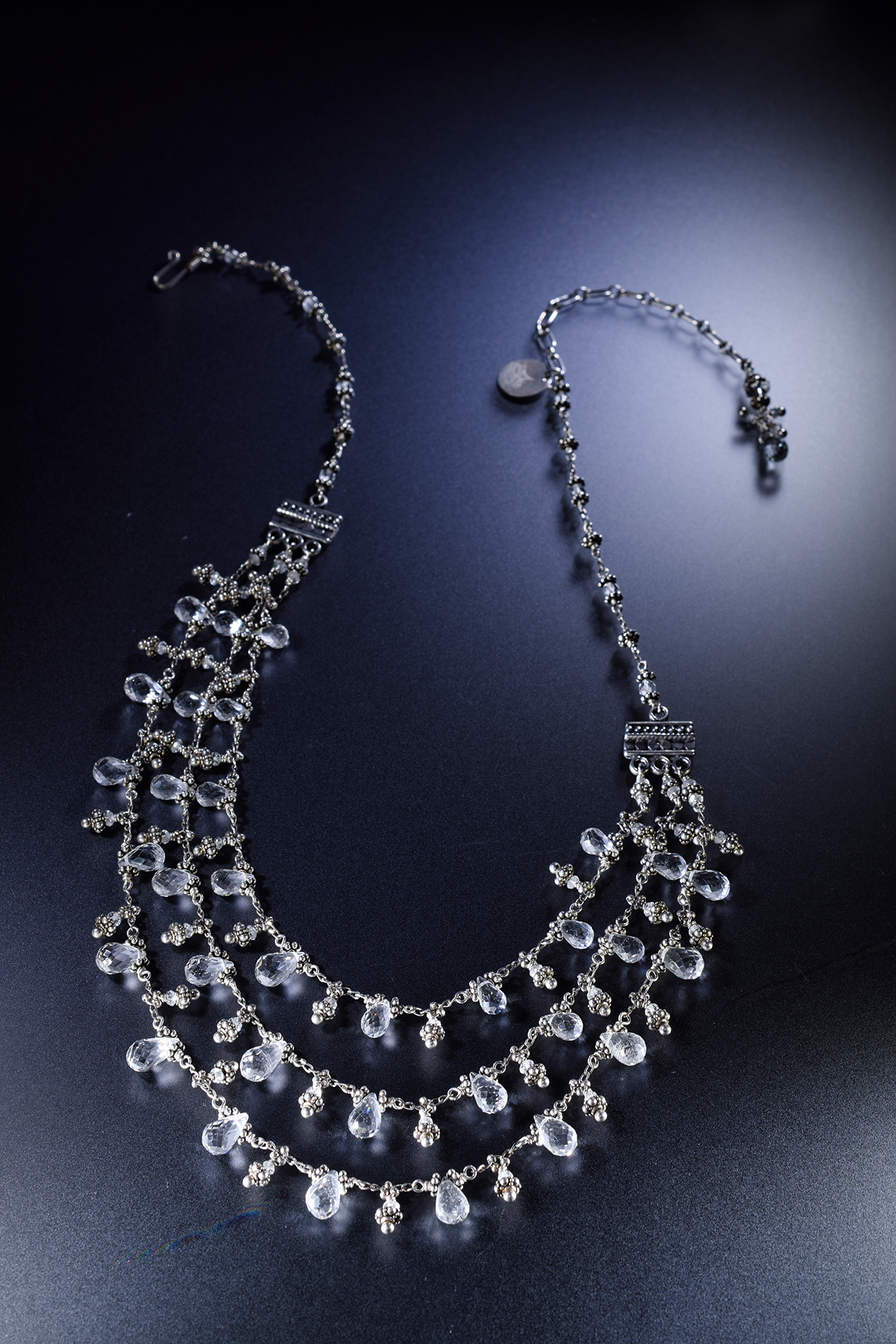 White Topaz Multi-Strand Necklace