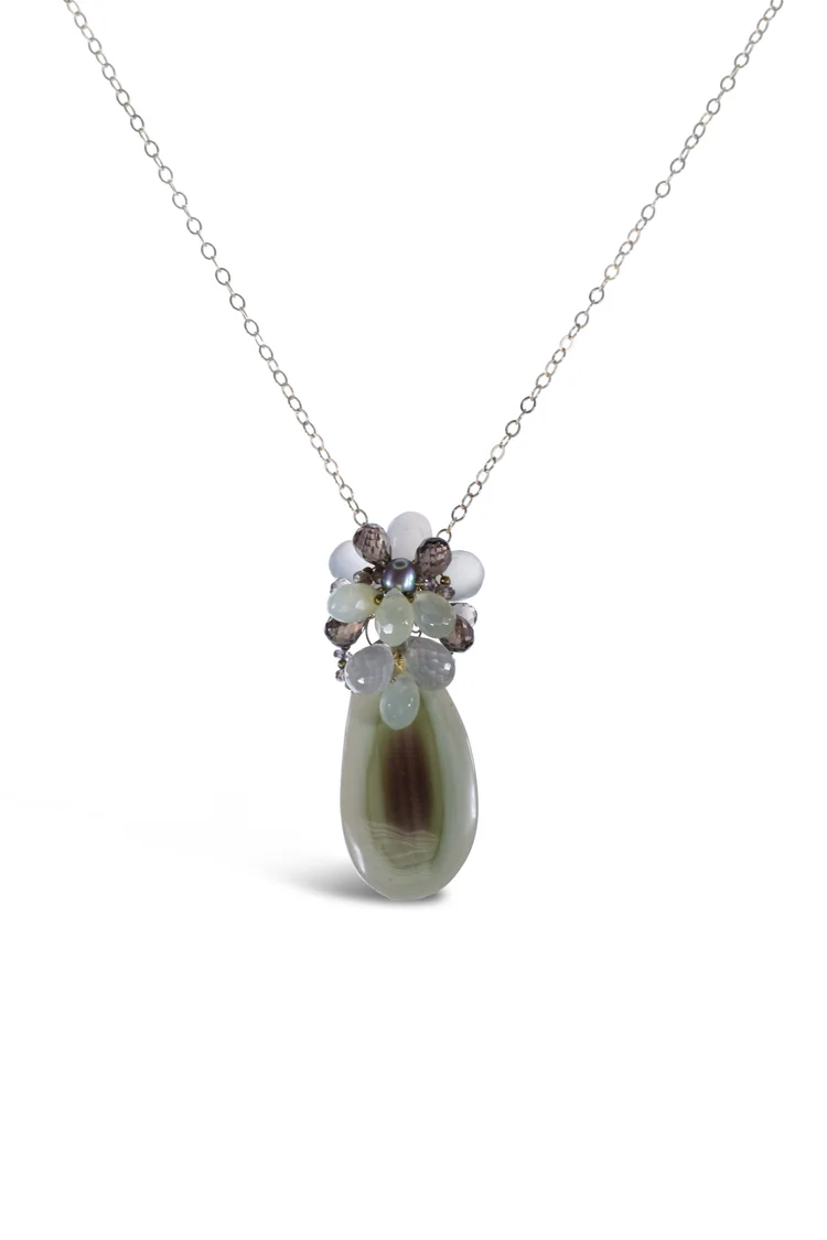Imperial Jasper and Moonstone Necklace, by Andrea Li