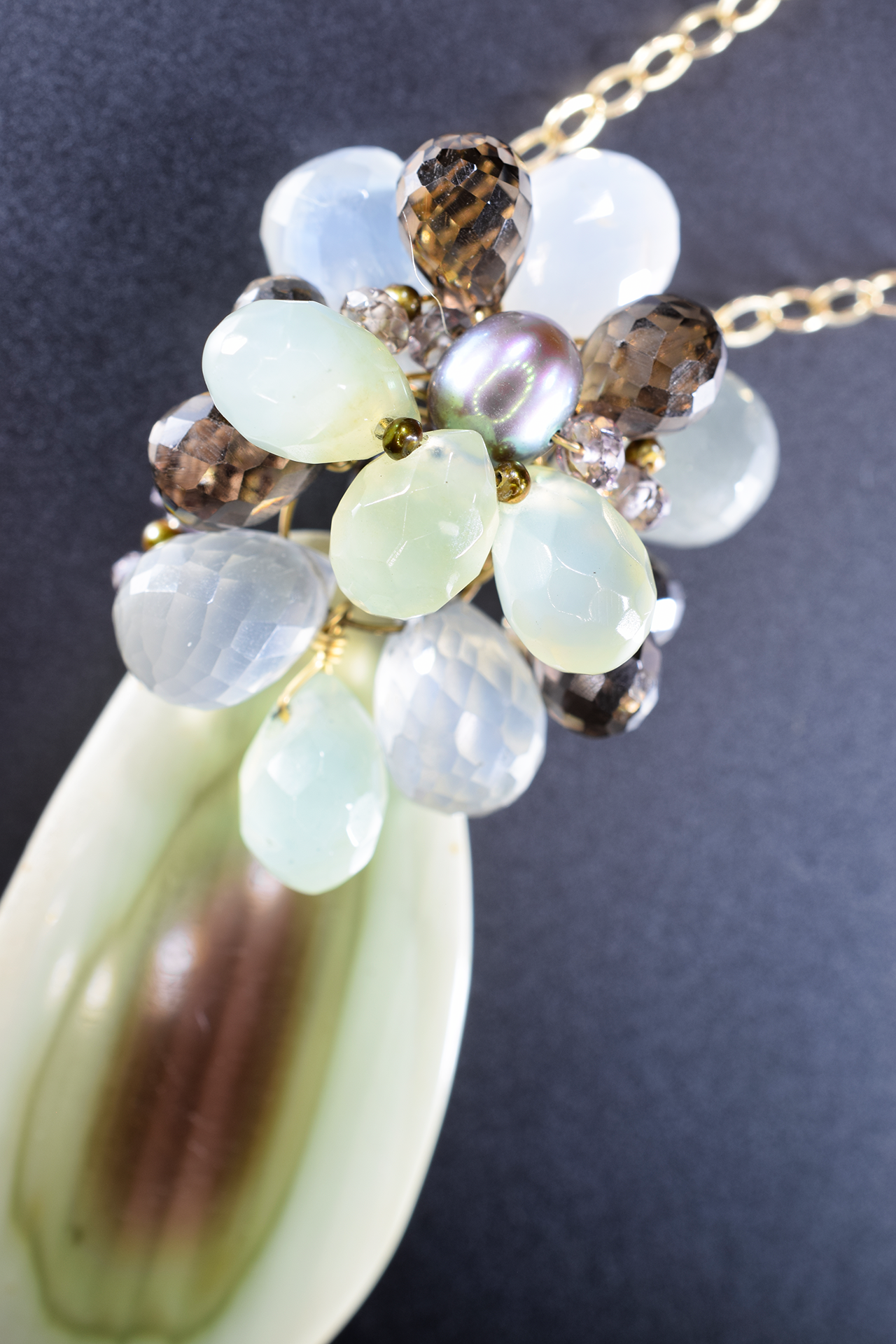 Imperial Jasper and Moonstone Necklace