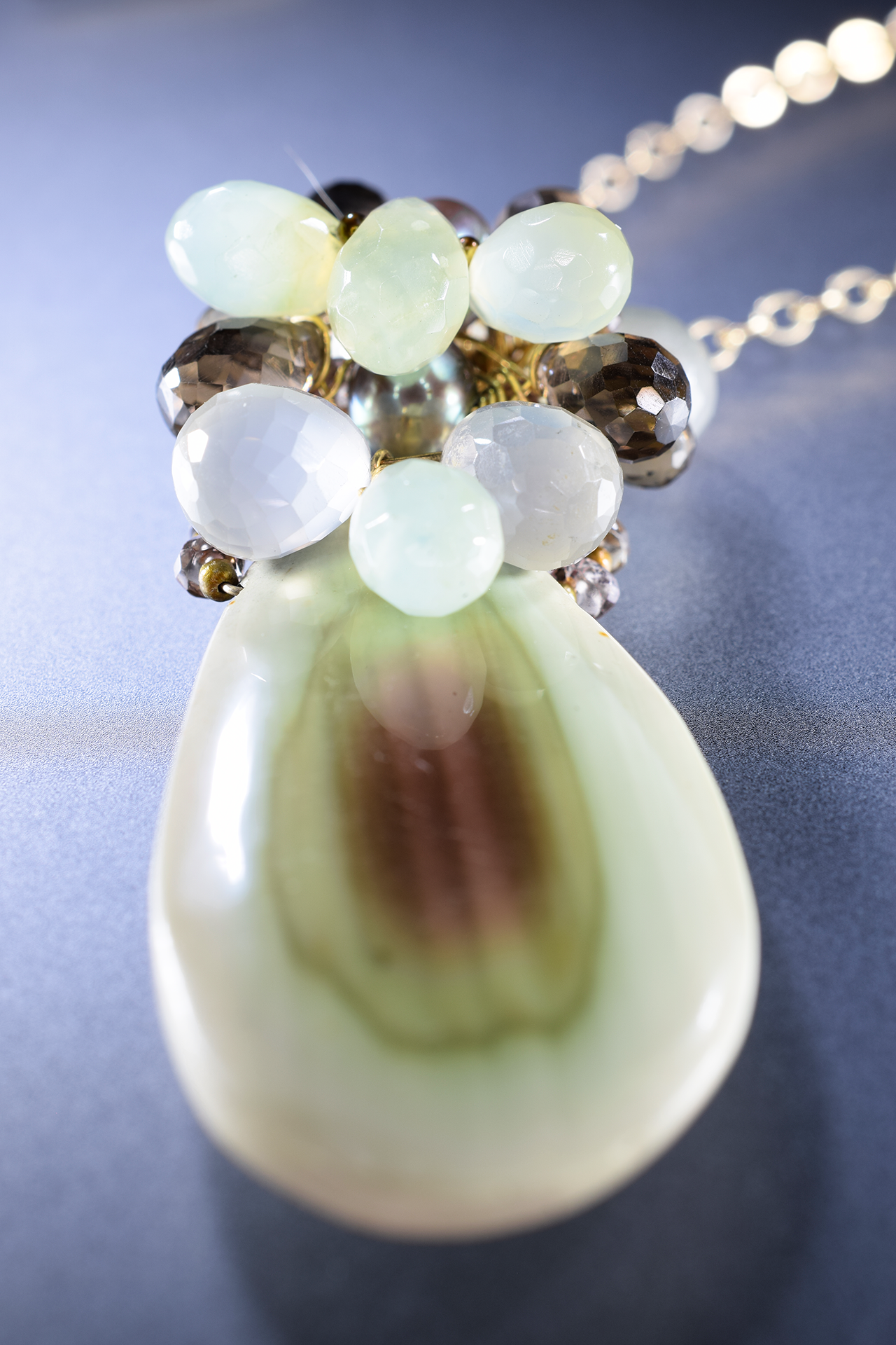 Imperial Jasper and Moonstone Necklace