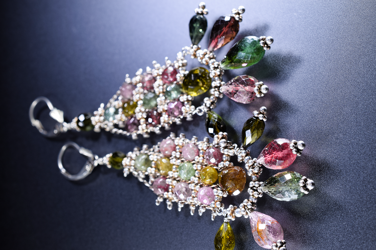Tourmaline Chandelier Earrings