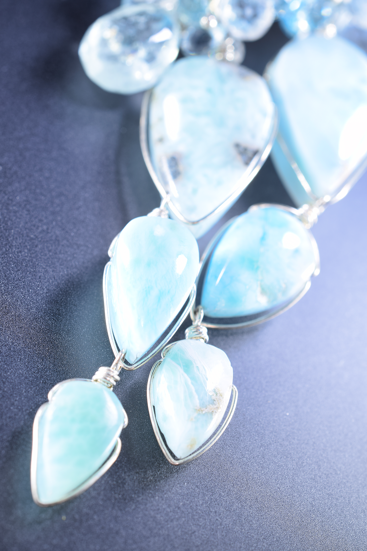 Larimer and Gemstone Earrings