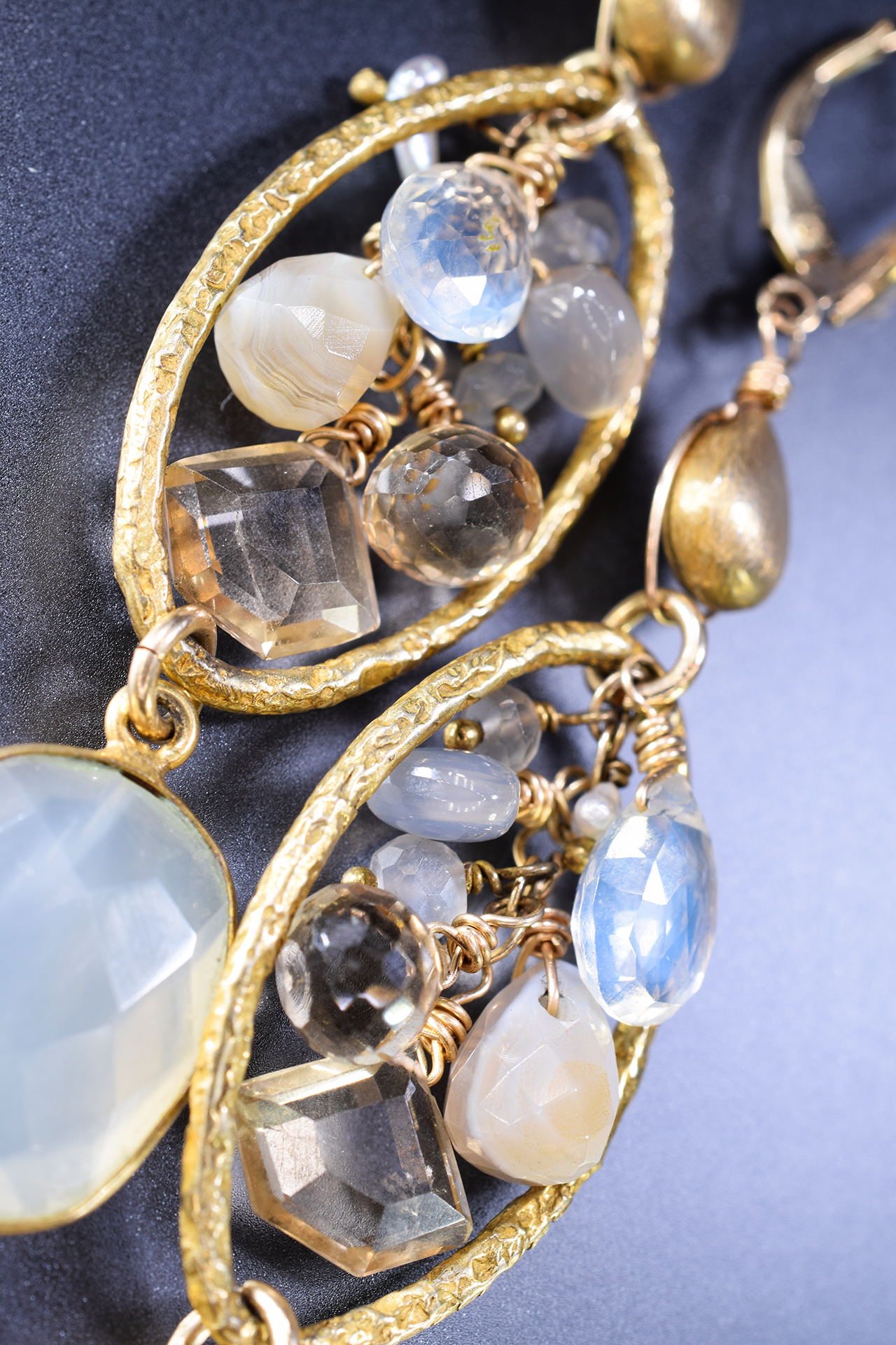 Golden Rutile and Gemstone Earrings