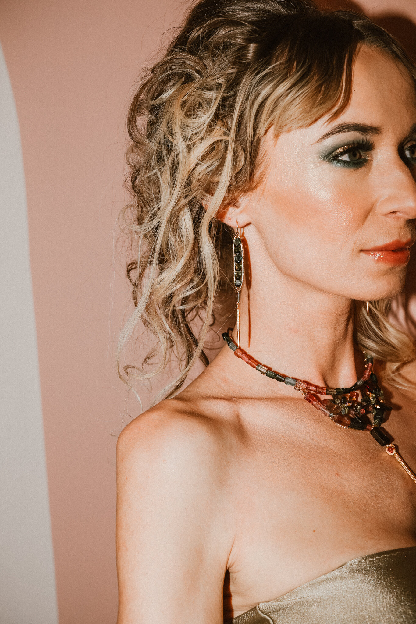 model wearing a Tourmaline Collar Necklace