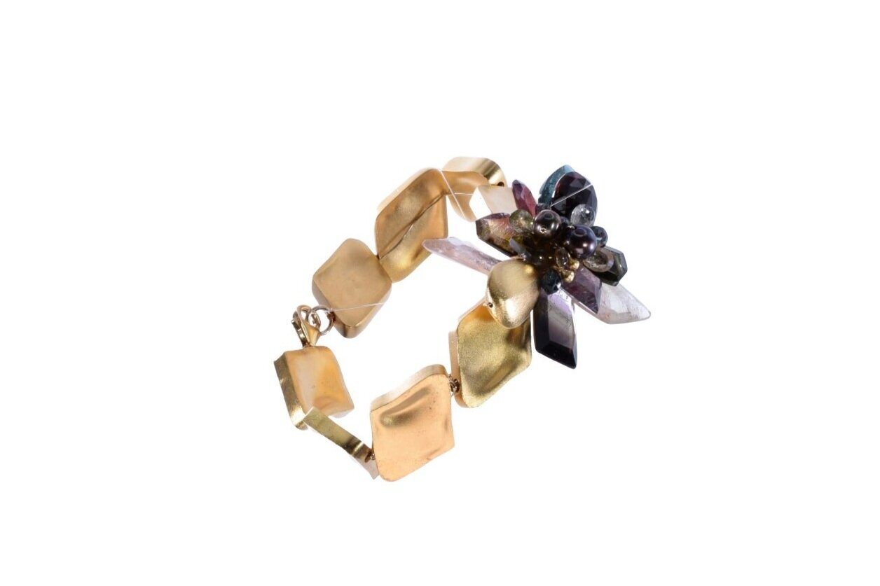 Gold Link and Tourmaline Bracelet