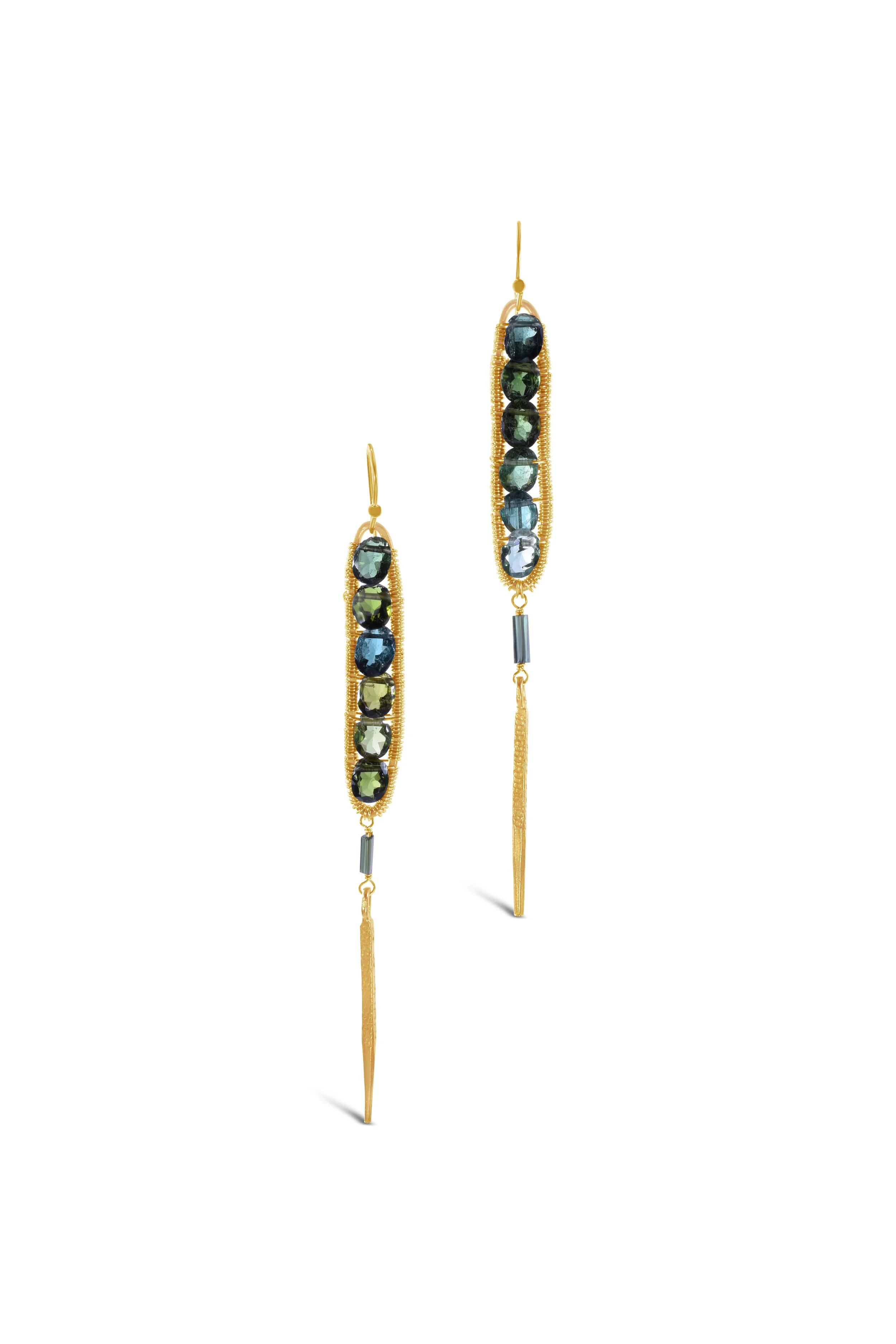 Tourmaline Ombre Stiletto Earrings
