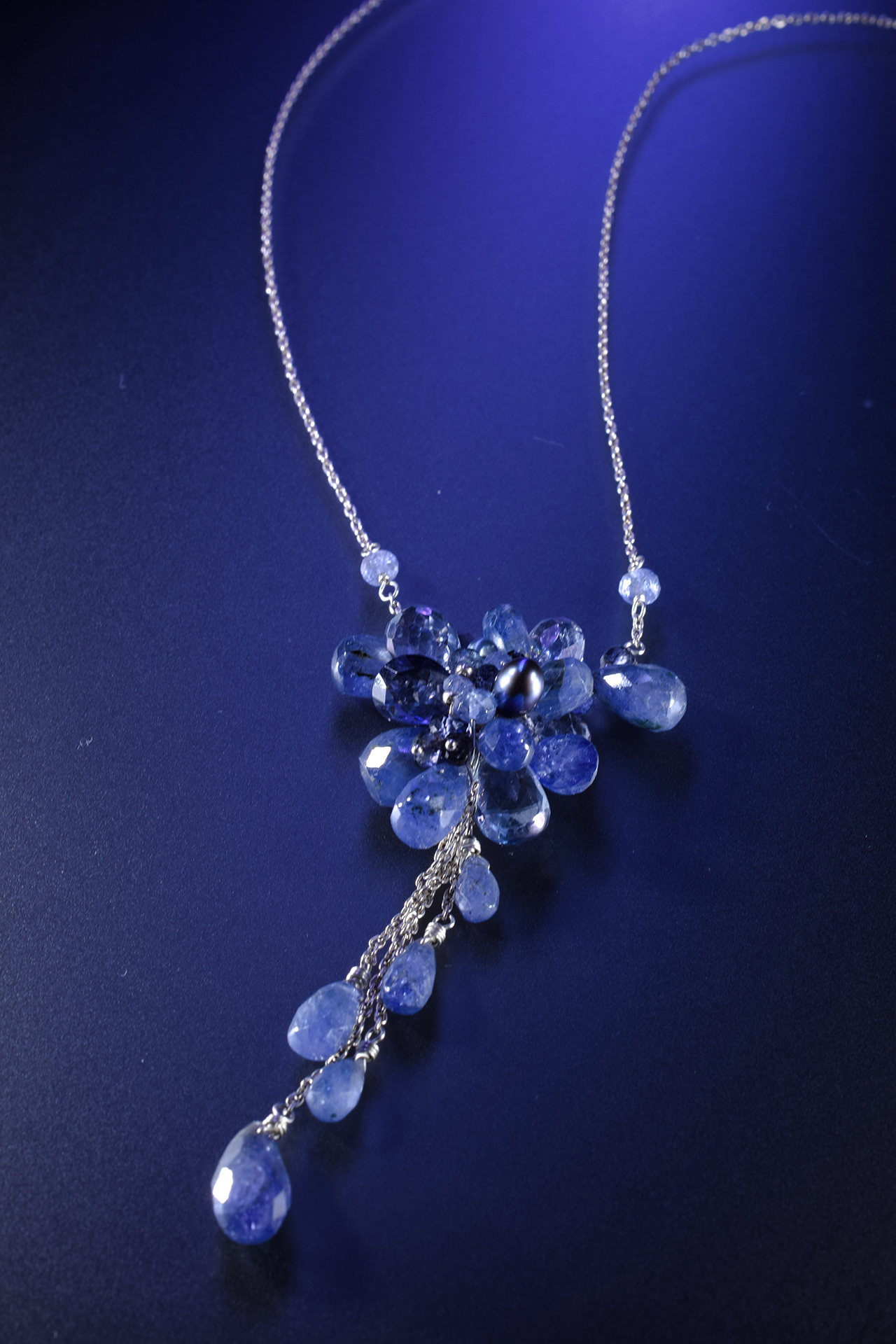 Tanzanite and Gemstone Drop Necklace