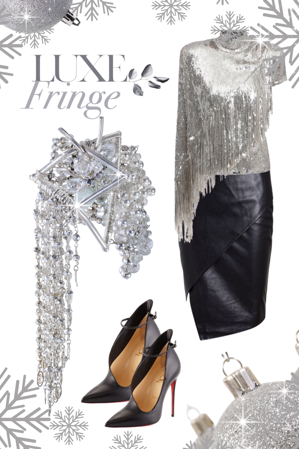 outfit with a statement fringe tassel sterling silver cuff bracelet