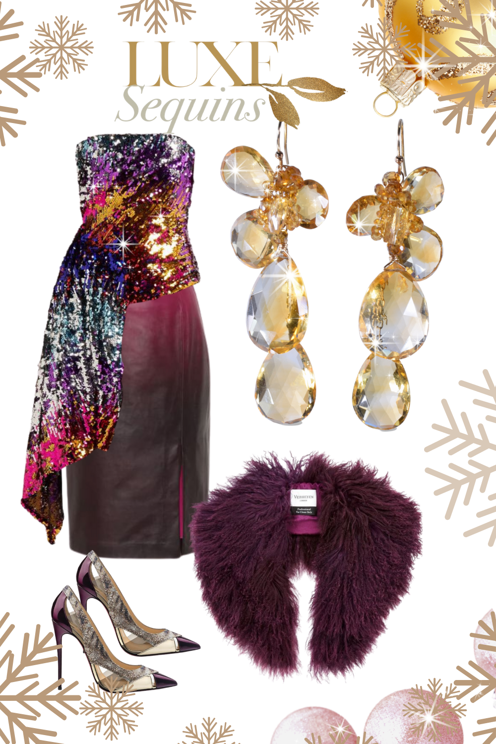 outfit with statement citrine earrings
