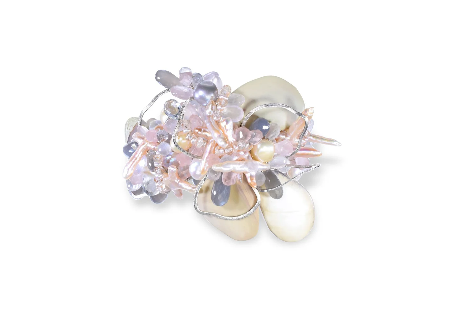 Imperial Jasper and Gemstone Statement Cuff, by Andrea Li