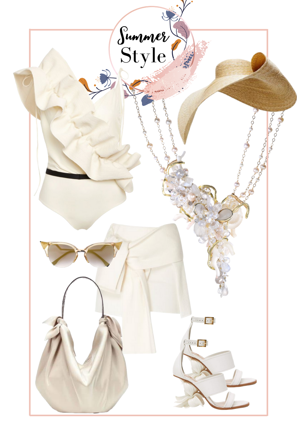 Summer outfit with featured jewelry from Siren Collection
