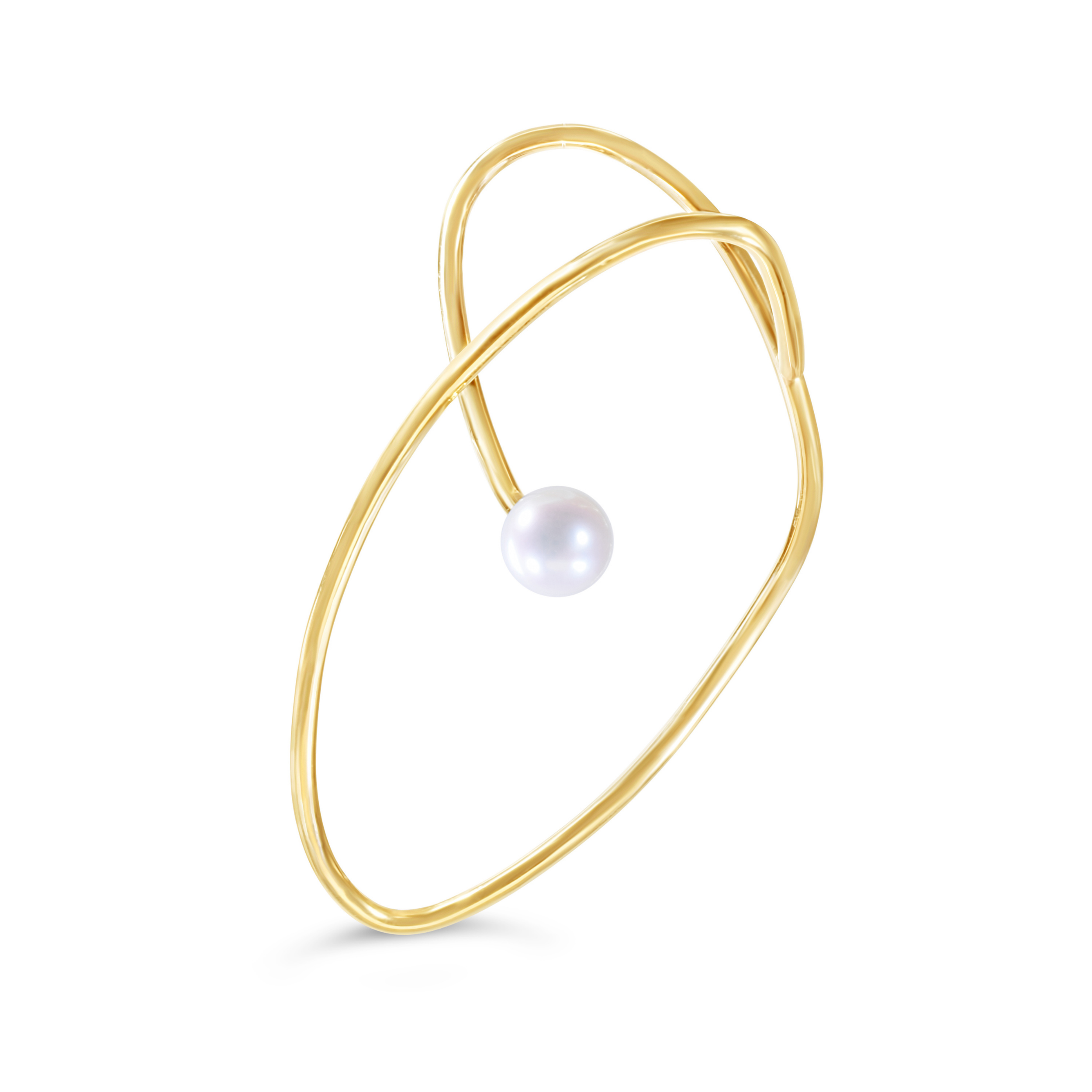 14K Gold-Filled Single Pearl Ear Cuff