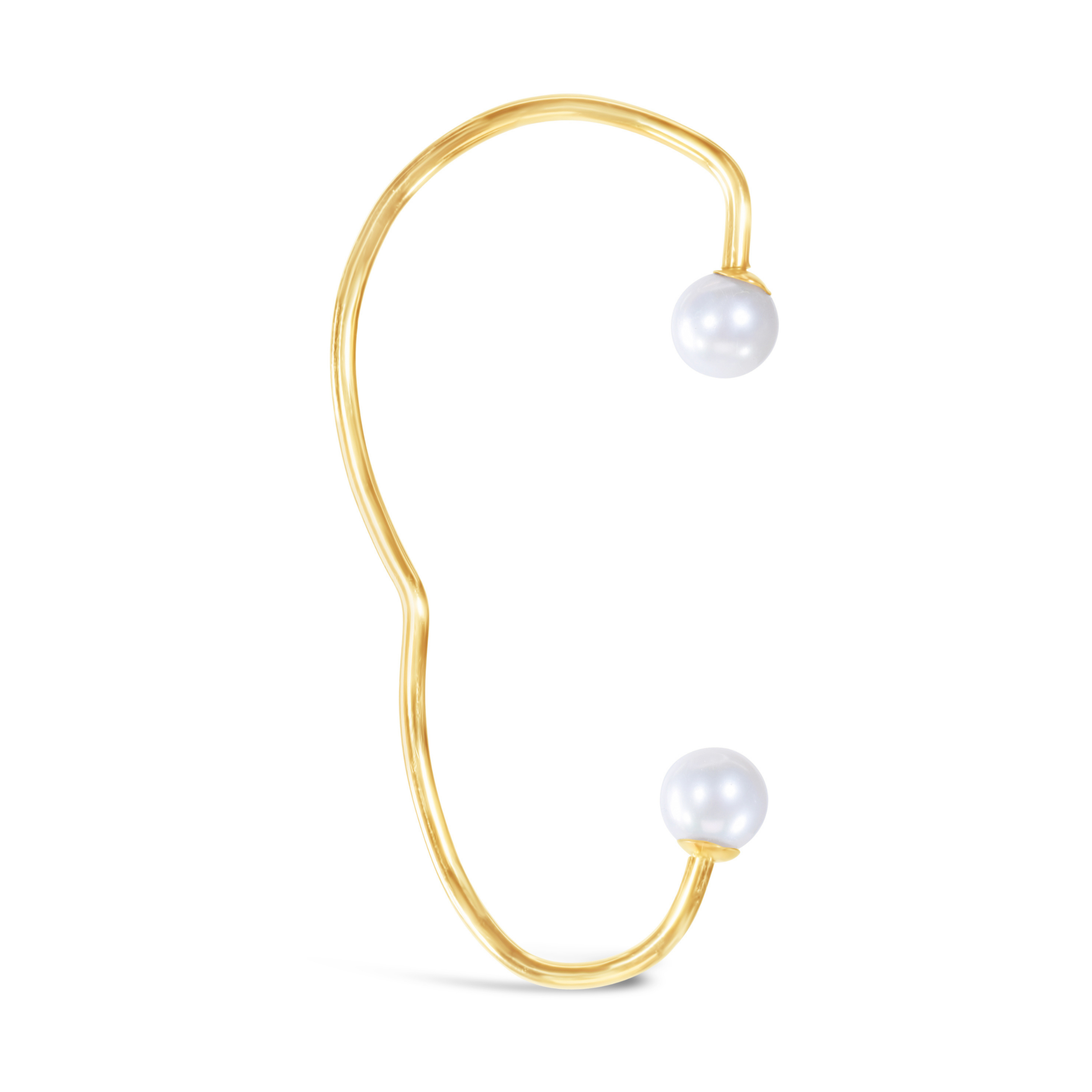 14k Gold-Filled Double Pearl Ear Cuff