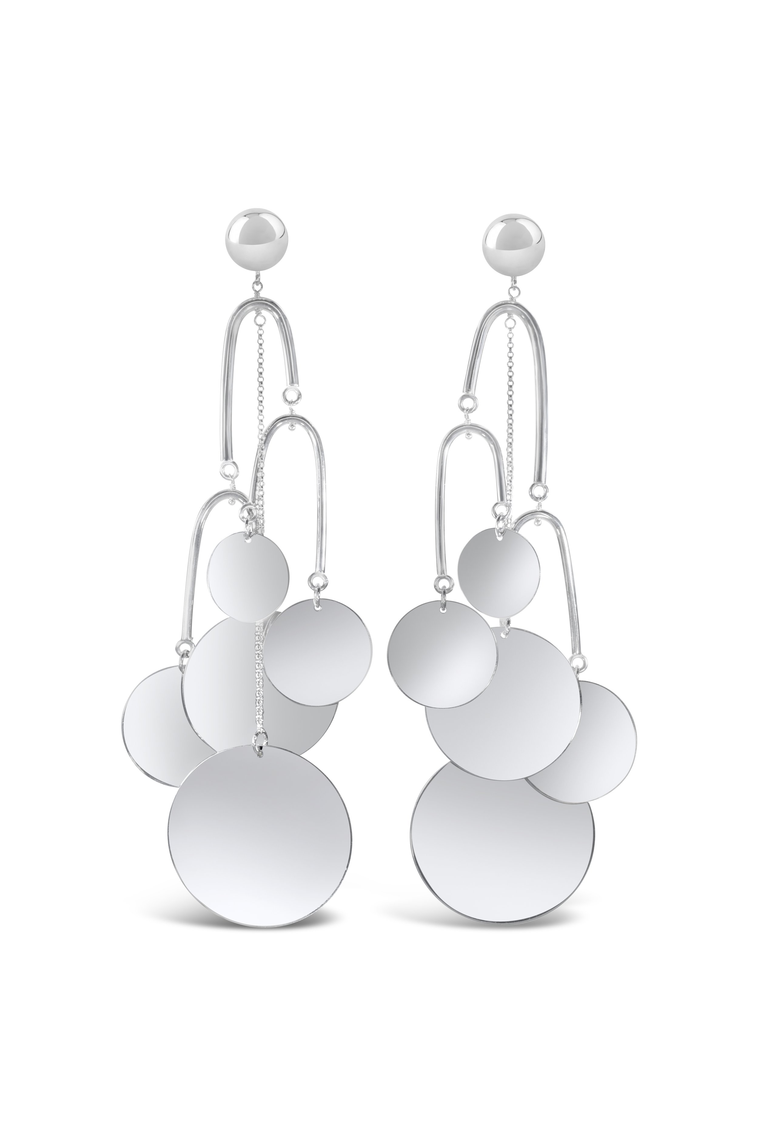 Sterling silver mobile earrings