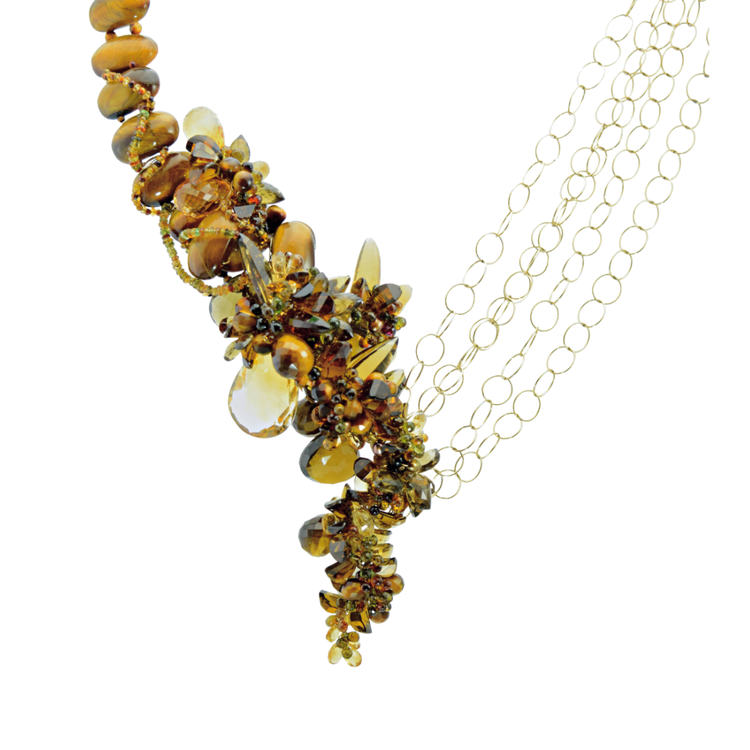 Tundra Sapphire & Citrine Statement Necklace, by Andrea Li