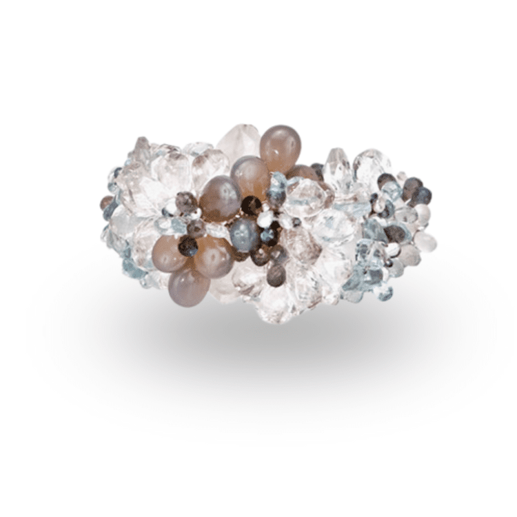 Moonstone & Aquamarine Statement Cuff, by Andrea Li