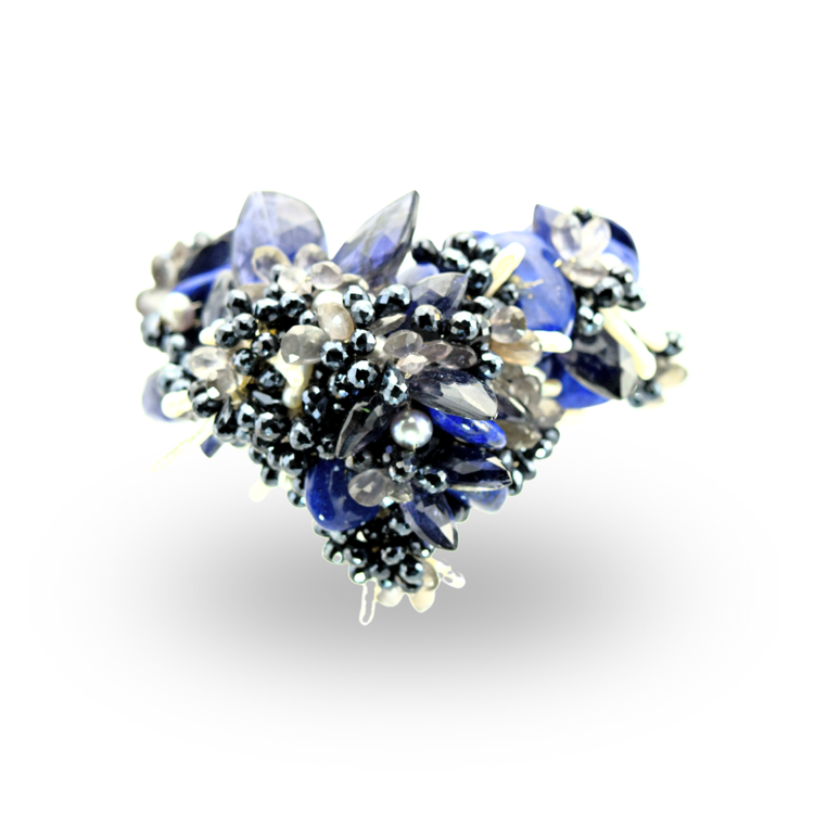 Lapis Lazuli & Spinel Statement Cuff, by Andrea Li