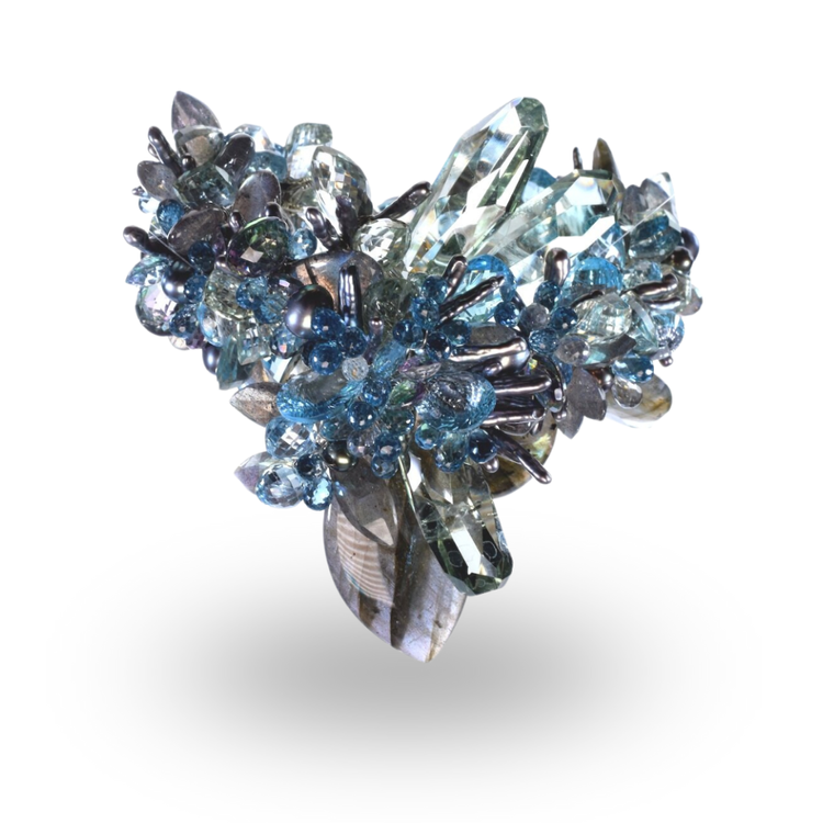London Blue Topaz & Labradorite Statement Cuff, by Andrea Li