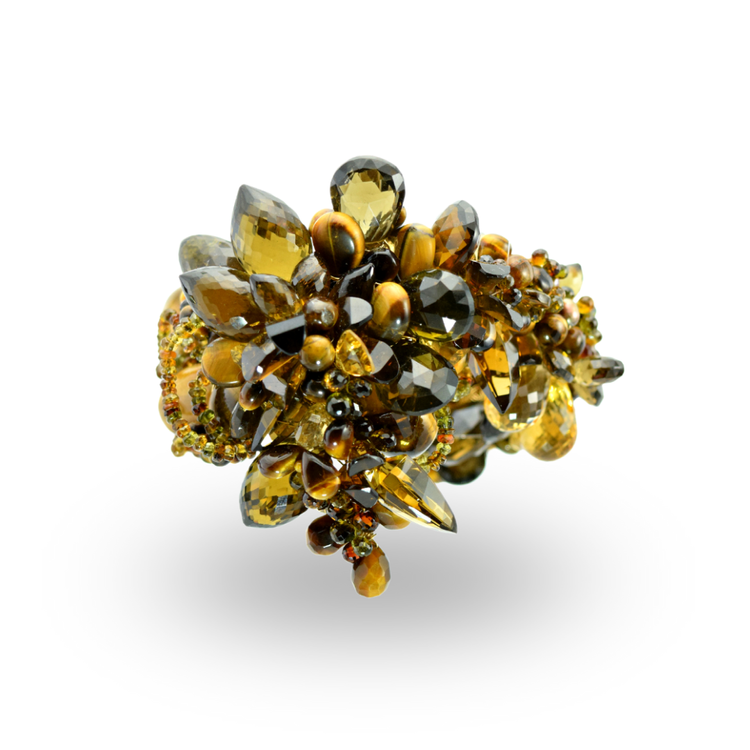 Tundra Sapphire & Whiskey Topaz Statement Cuff, by Andrea Li