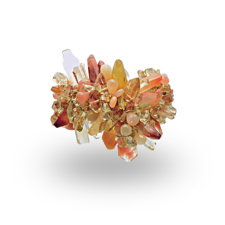 Sunstone & Yellow Aquamarine Statement Cuff, by Andrea Li
