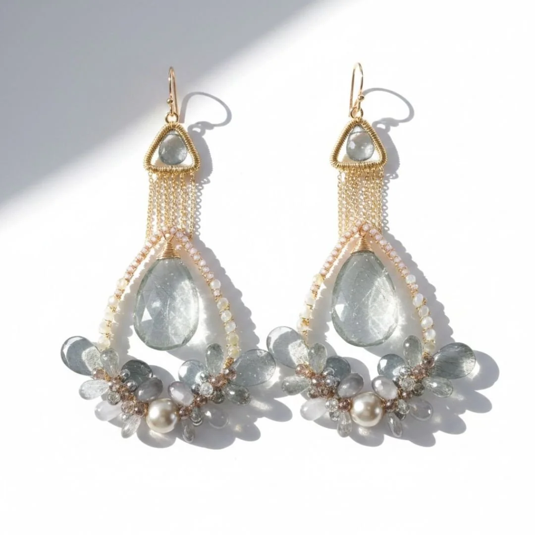 Euphorbia Statement Teardrop Earrings