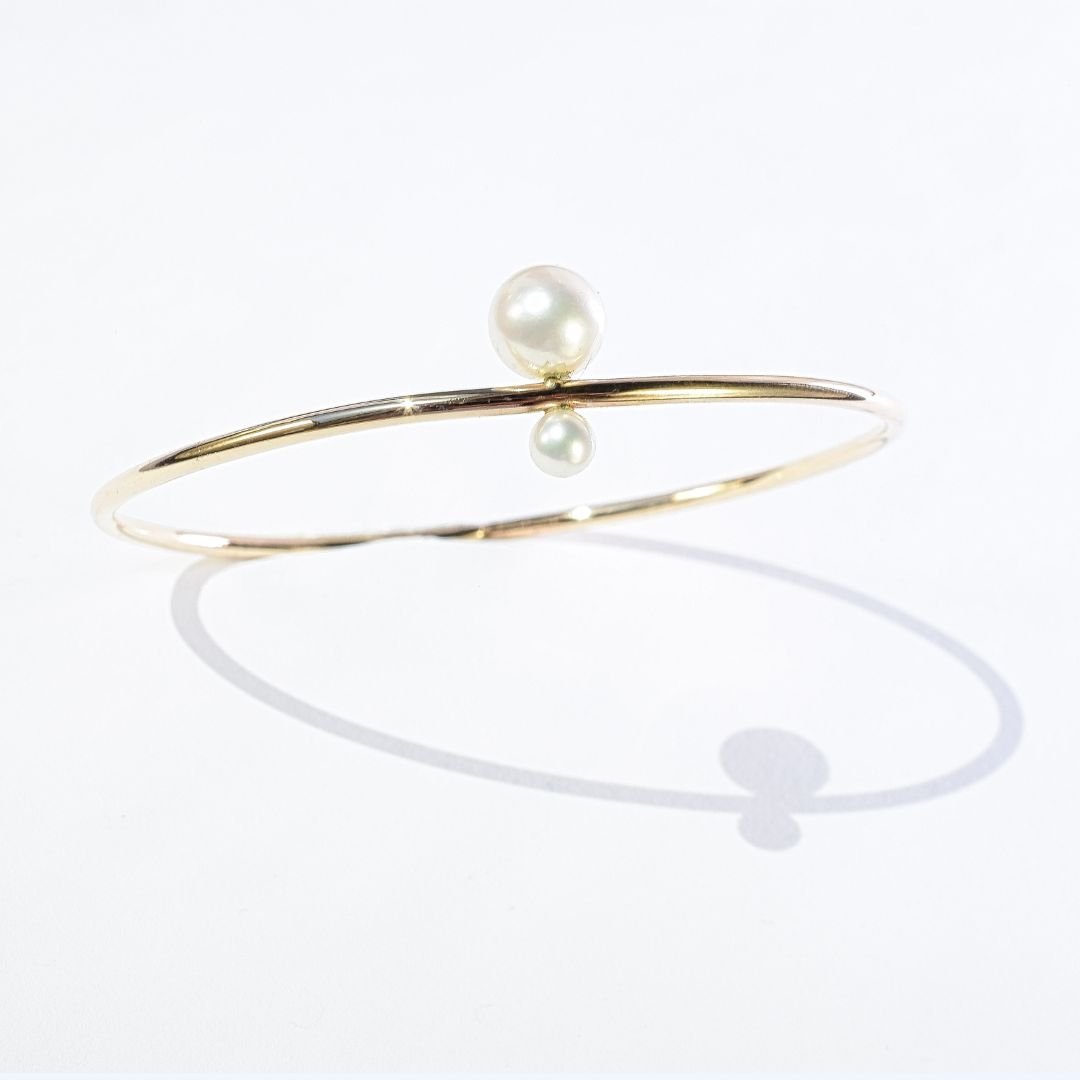 14k Gold-Filled Graduated Two Pearl Bangle (2).jpg
