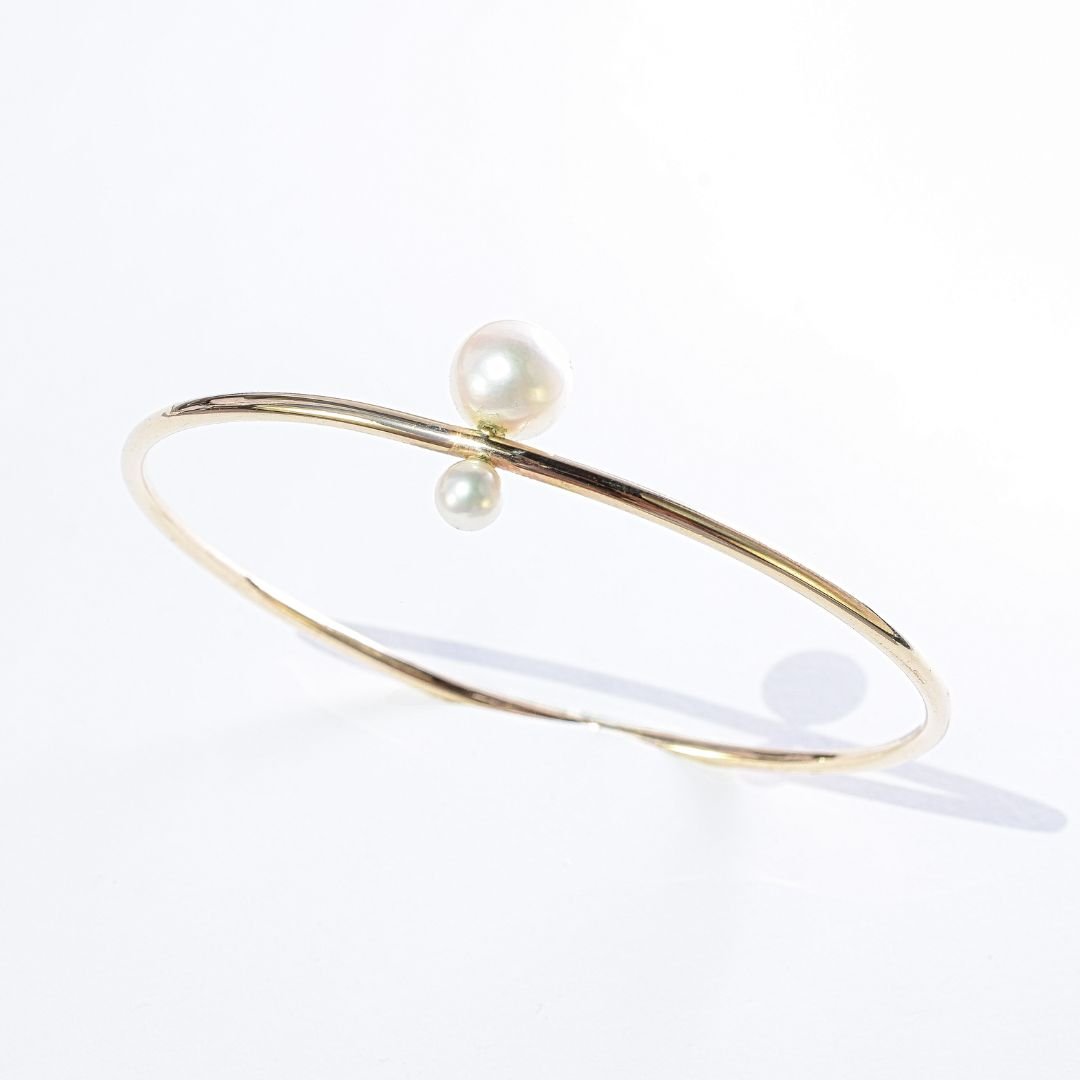 14k Gold-Filled Graduated Two Pearl Bangle.jpg