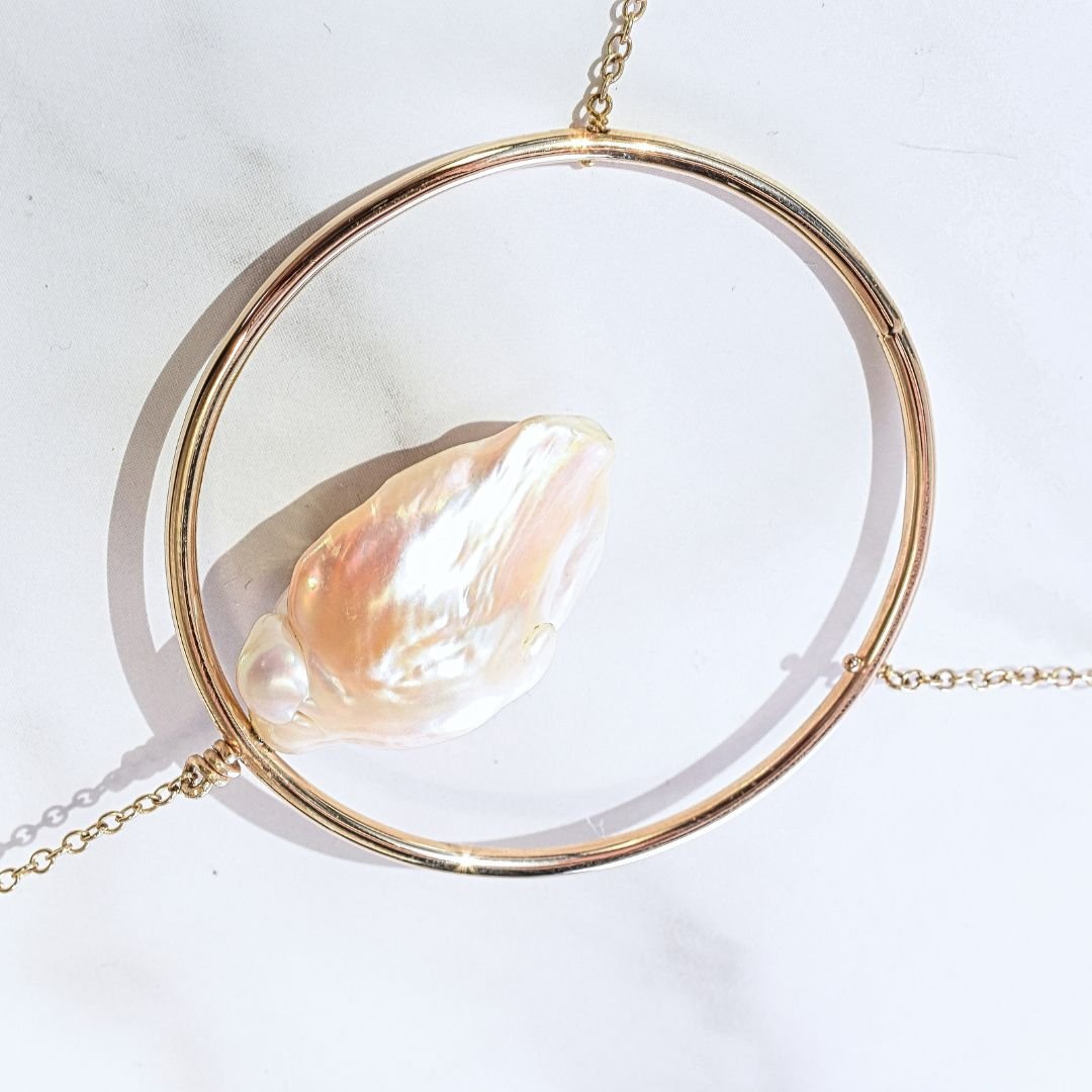 Baroque Pearl Drop Pendant Gold-Filled Necklace.jpg