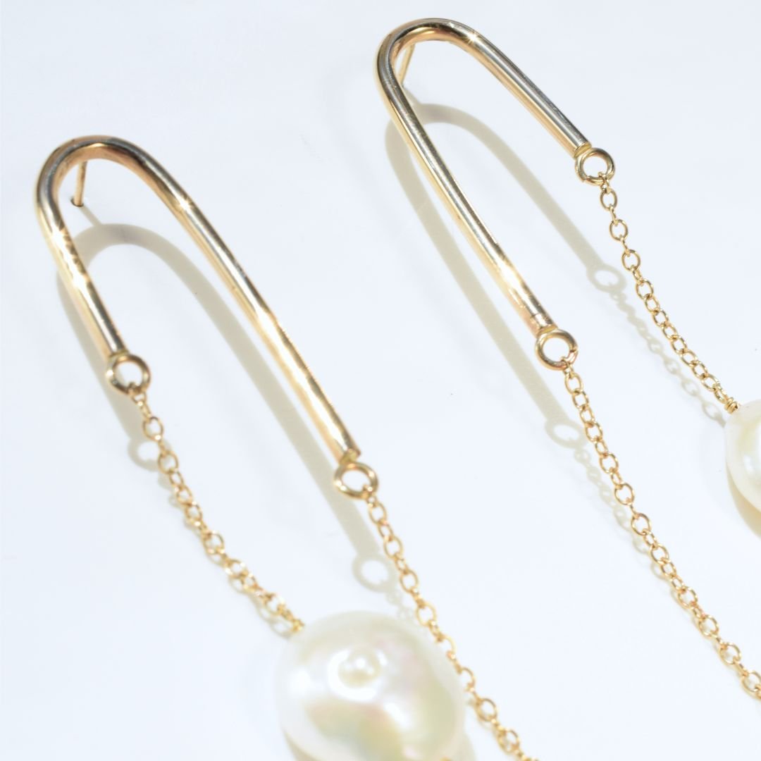 Baroque Coin Pearl Double Drop Earrings (3).jpg