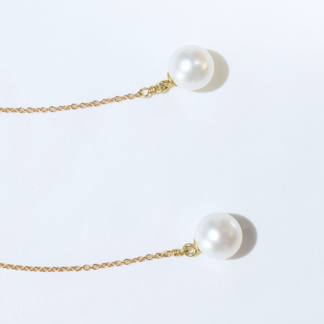 14K Two Pearl Post Earring with Chain Drop (2).jpg