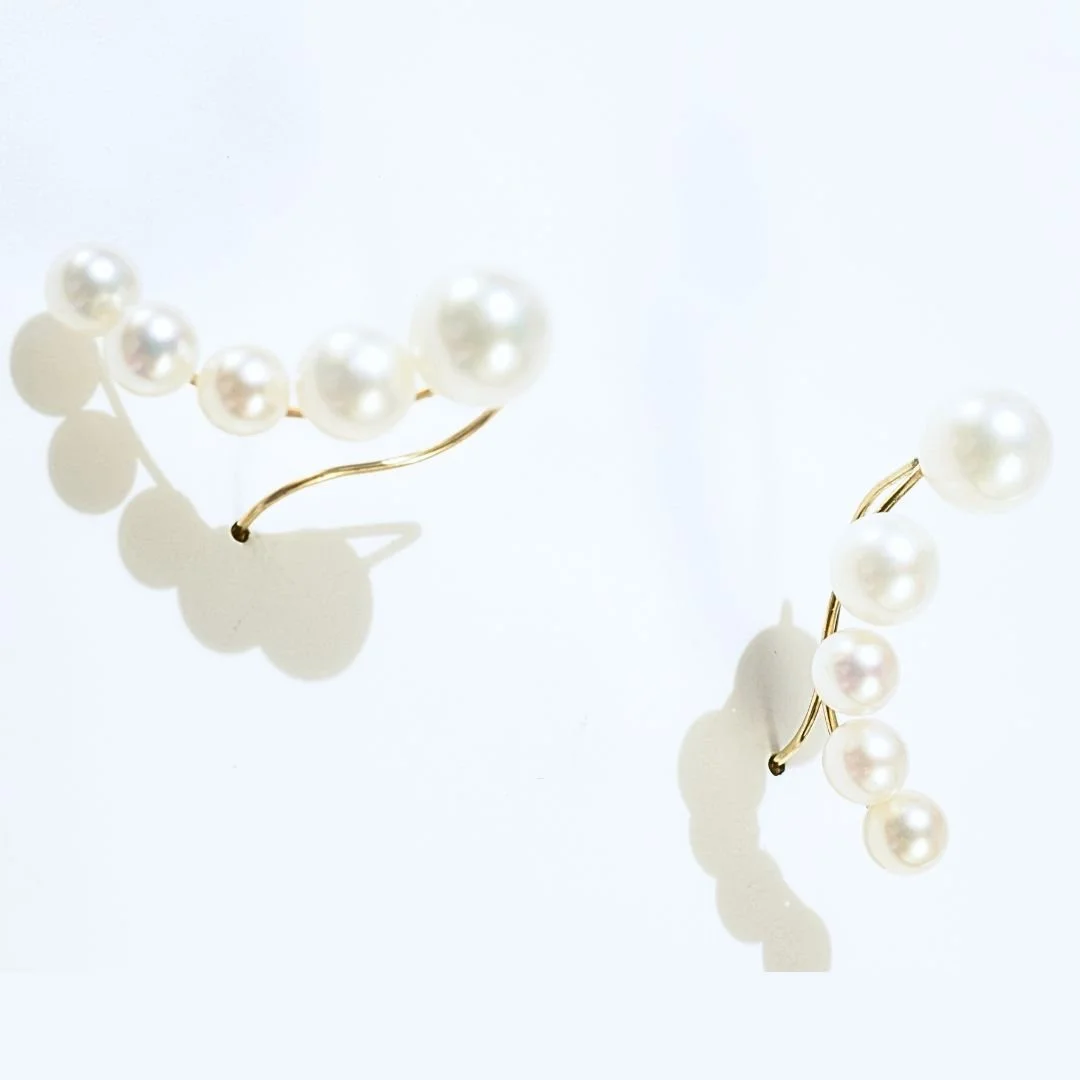 14K Graduating Pearl Ear Climber Earrings (2).jpg