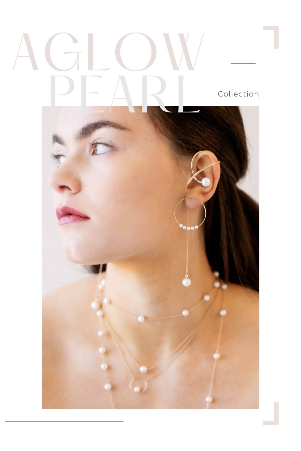 14k Five Pearl Hoop Earrings with Pearl Drop.jpg