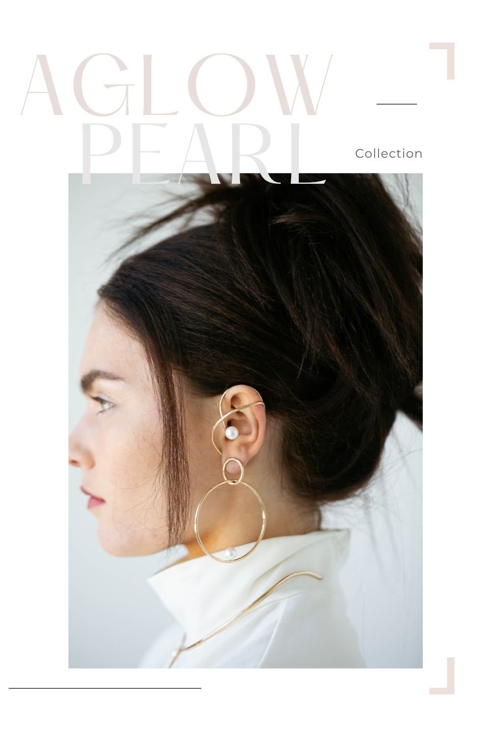 Gold Statement Hoop Single Pearl Earrings.jpg