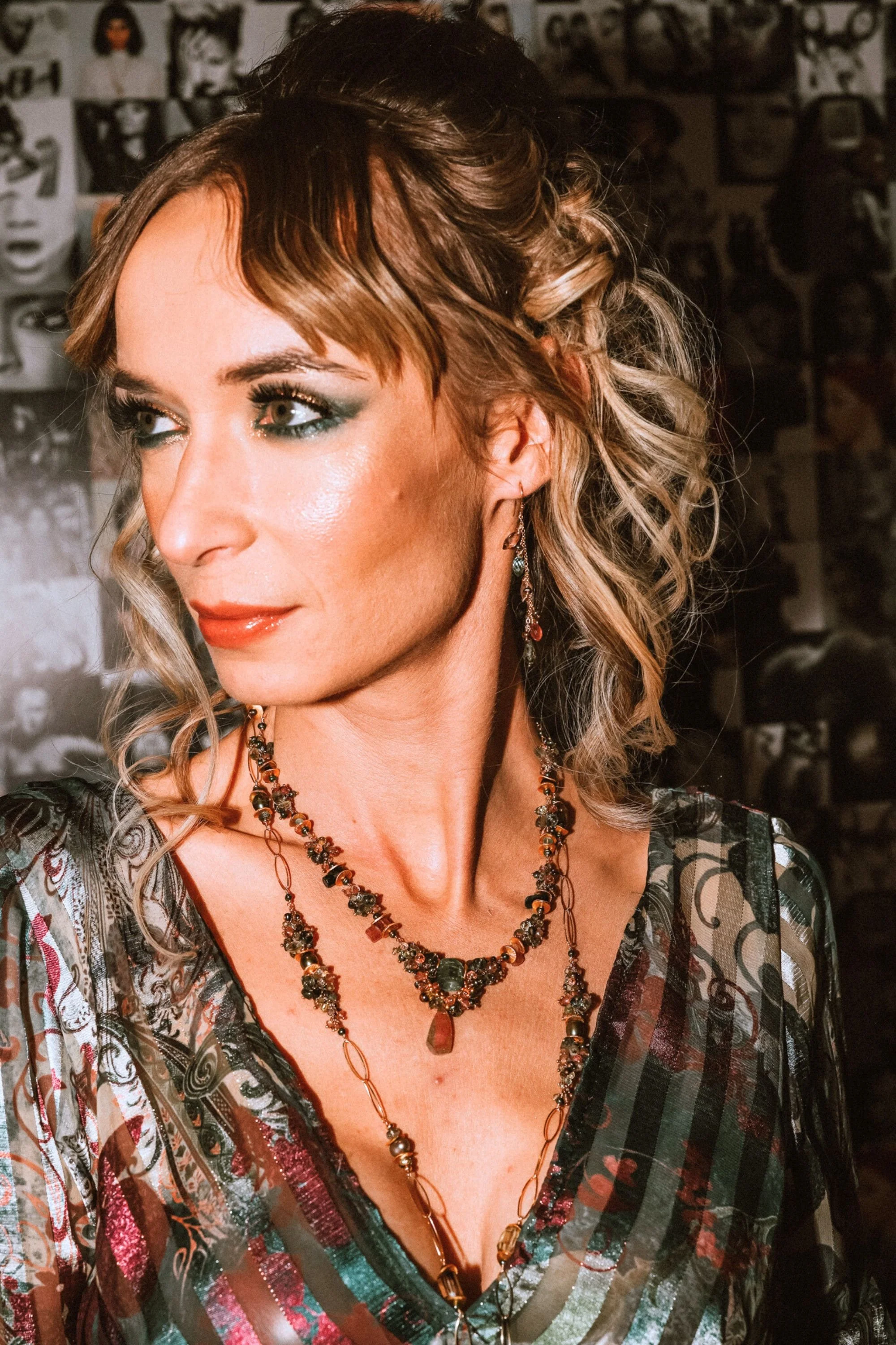 model wearing tourmaline jewelry