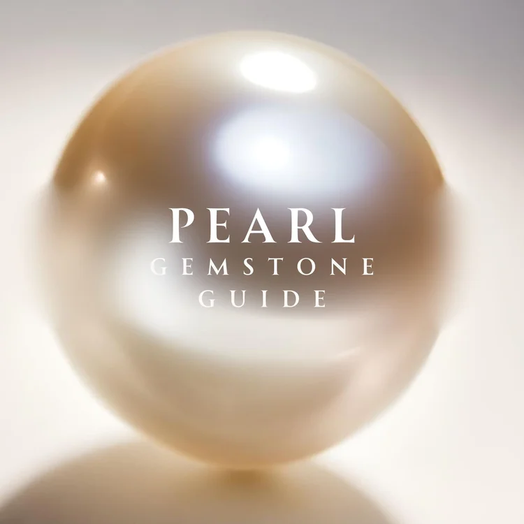 large luminous pearl with pearl gemstone guide text