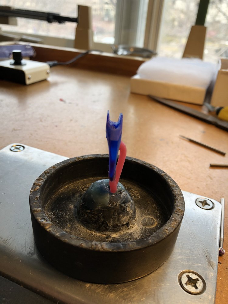 Wax form of a ring