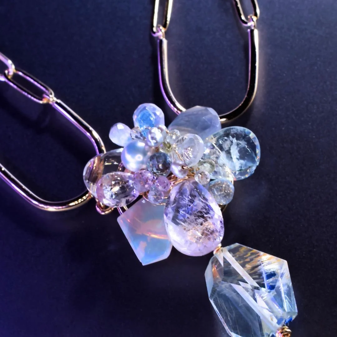 Pendant Pastel Gemstone Drop Necklace.jpg