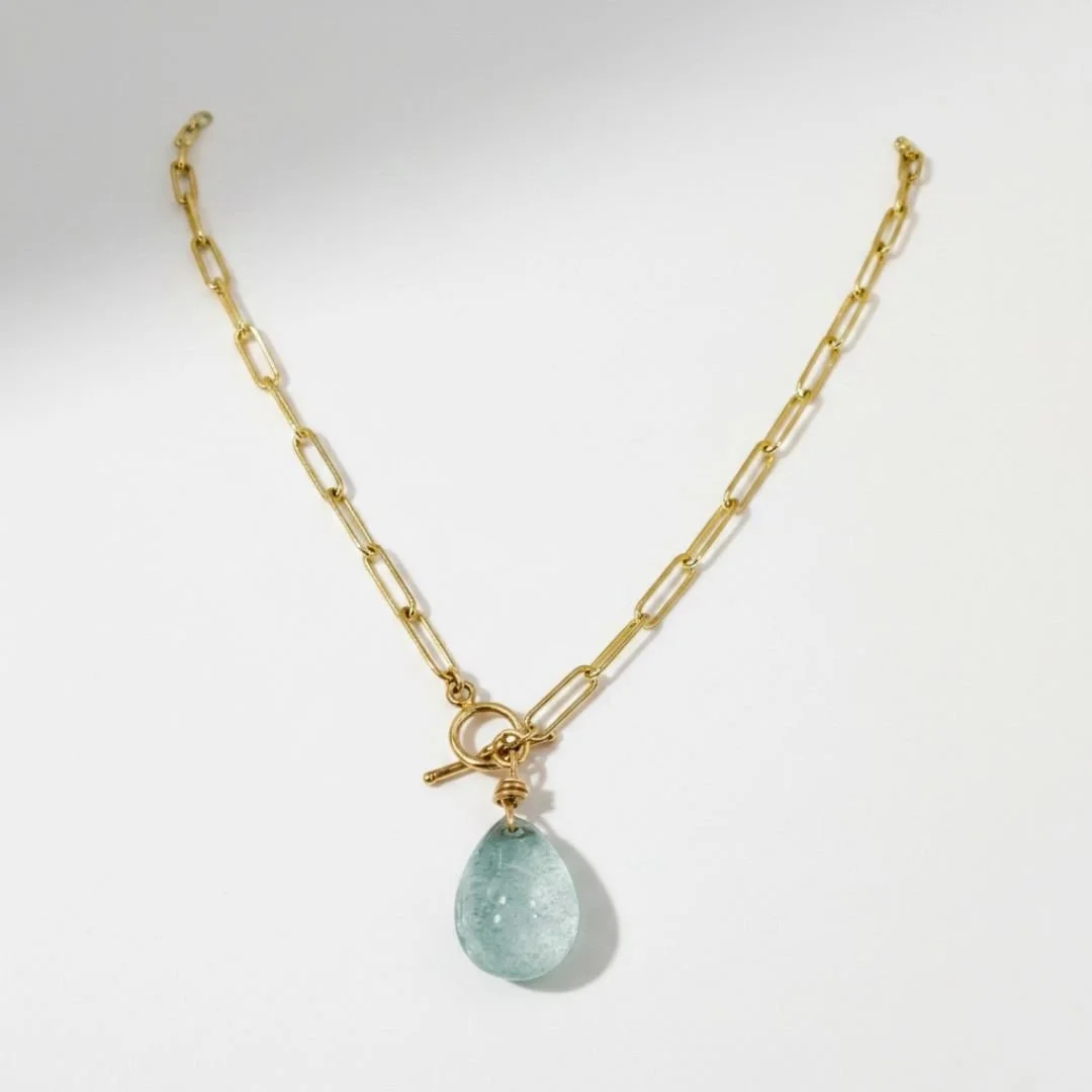 simple lodolite pendant necklace