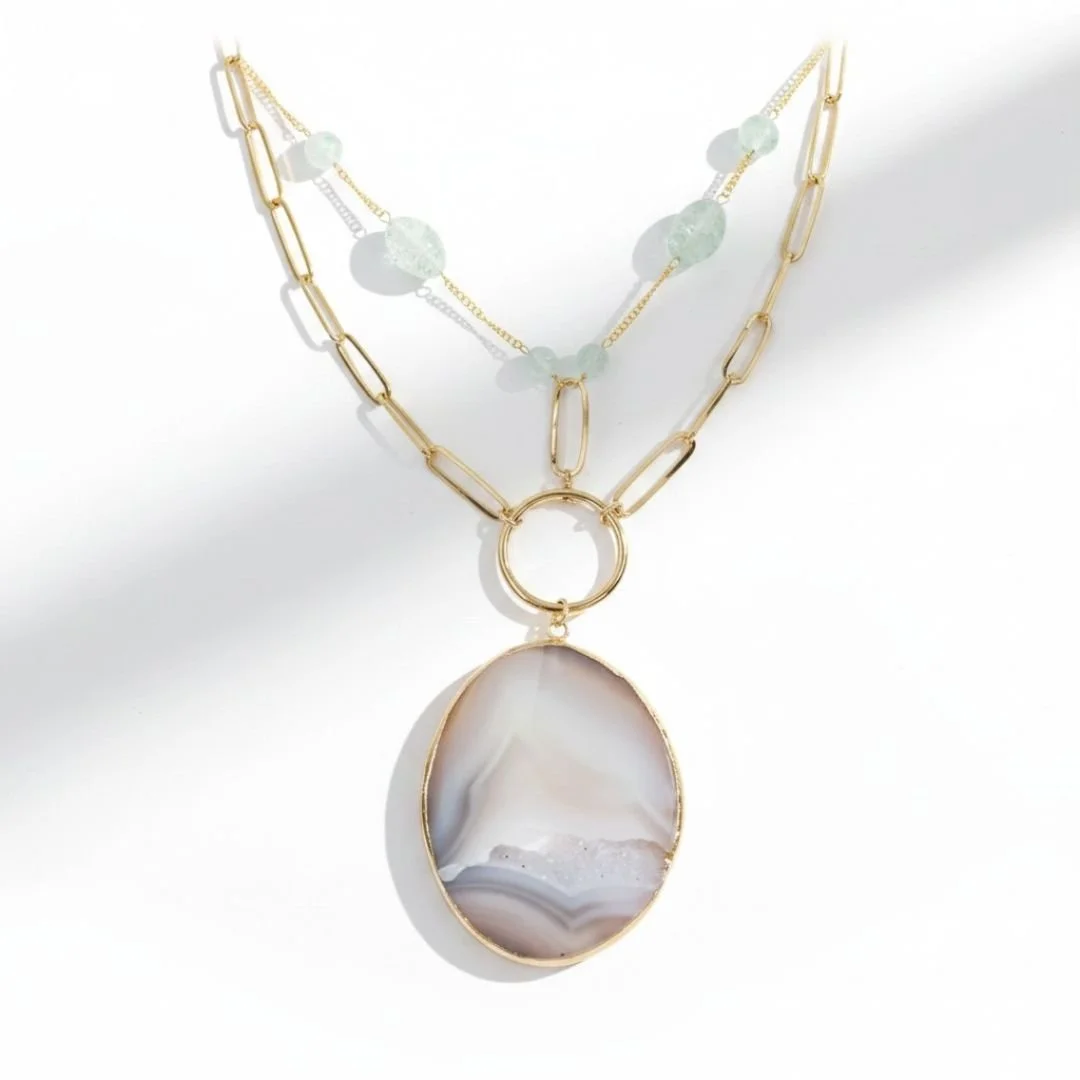 agate pendant necklace