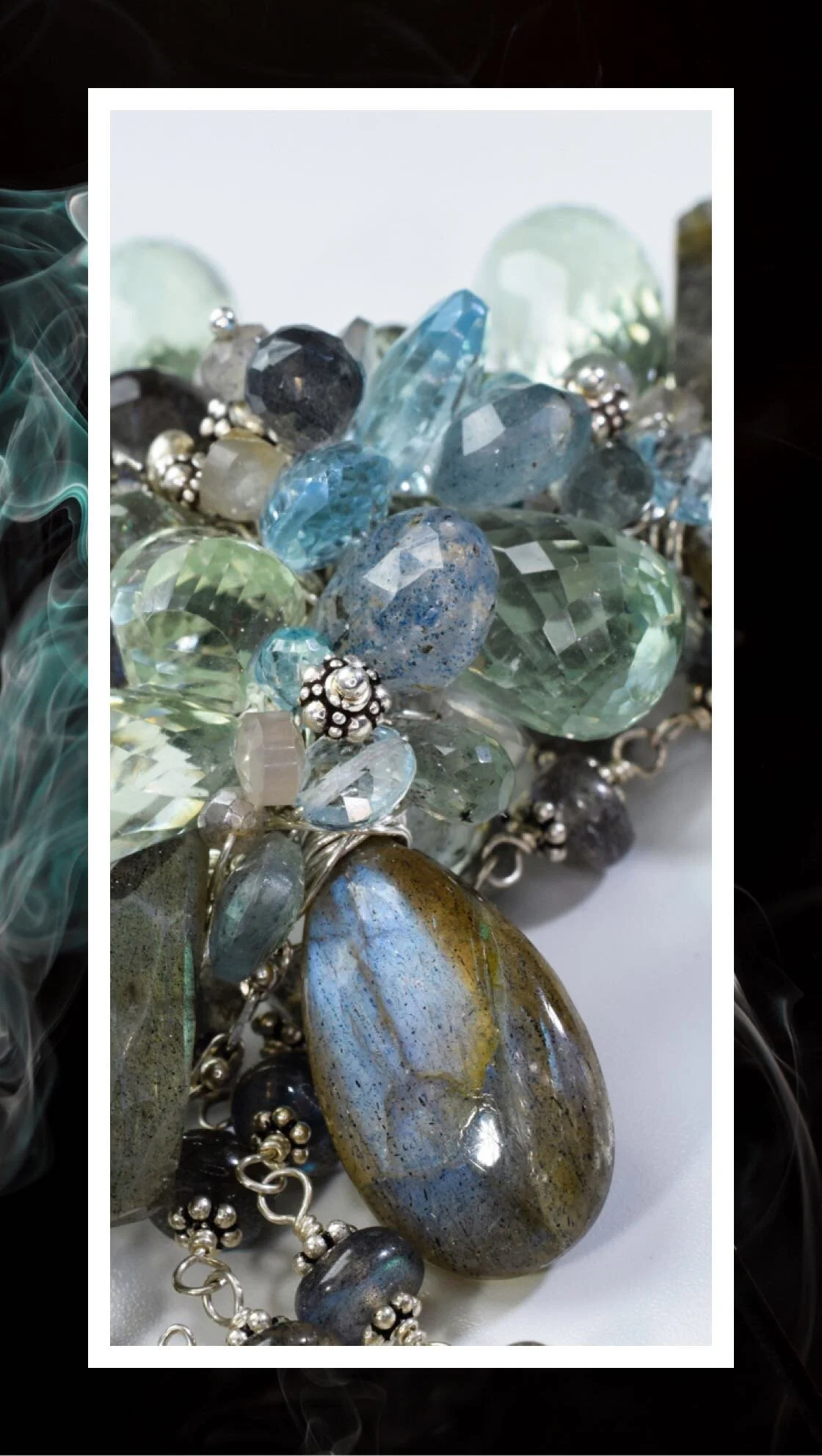 Labradorite Dreams necklace with Bali silver and gemstones