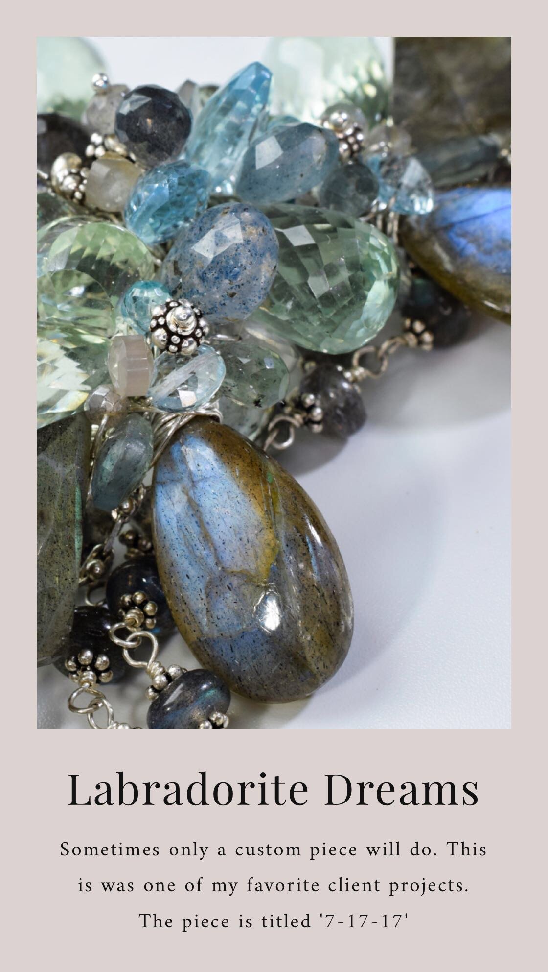 Labradorite Dreams necklace with Bali silver and gemstones