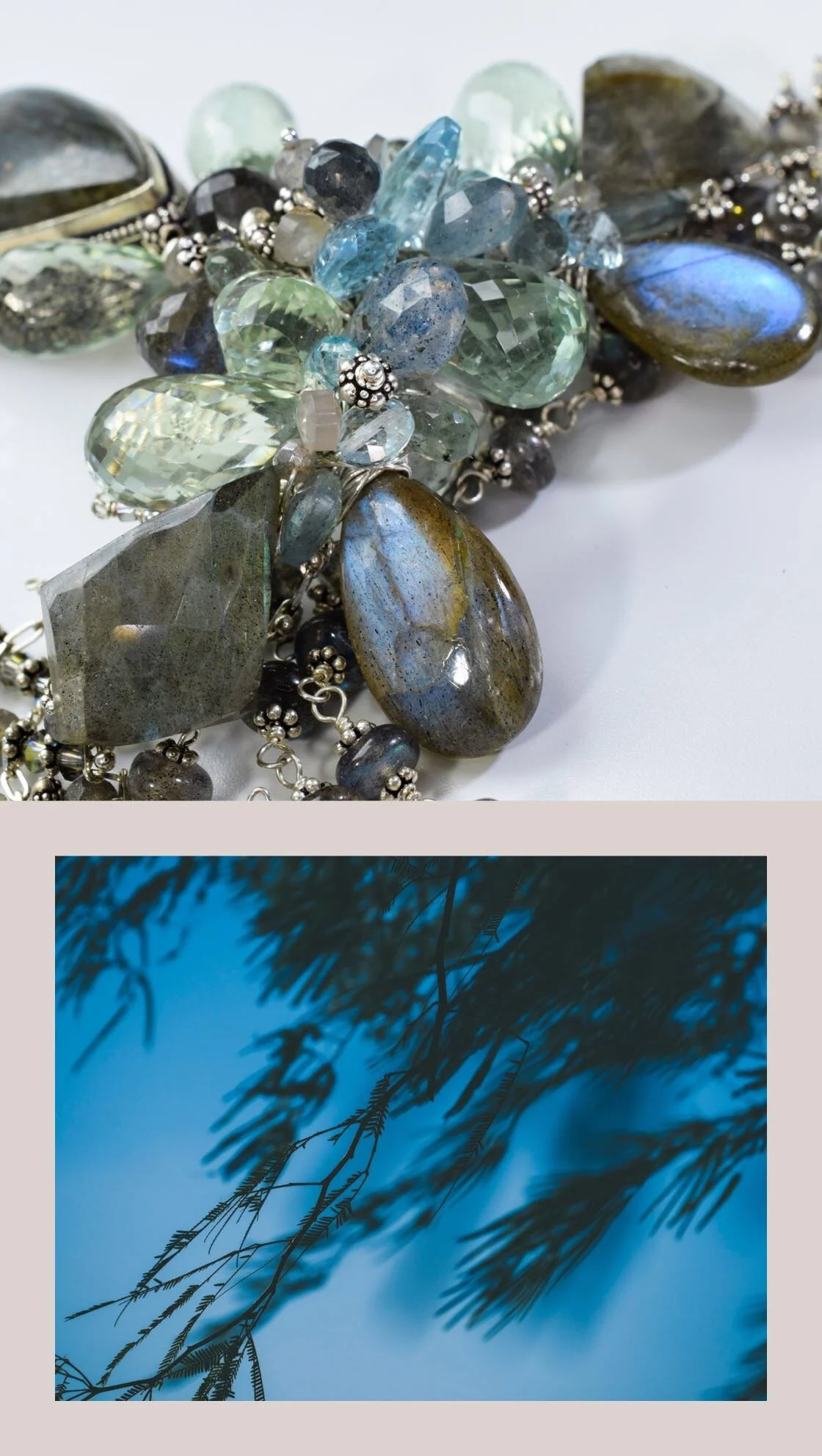 Labradorite Dreams necklace with Bali silver and gemstones