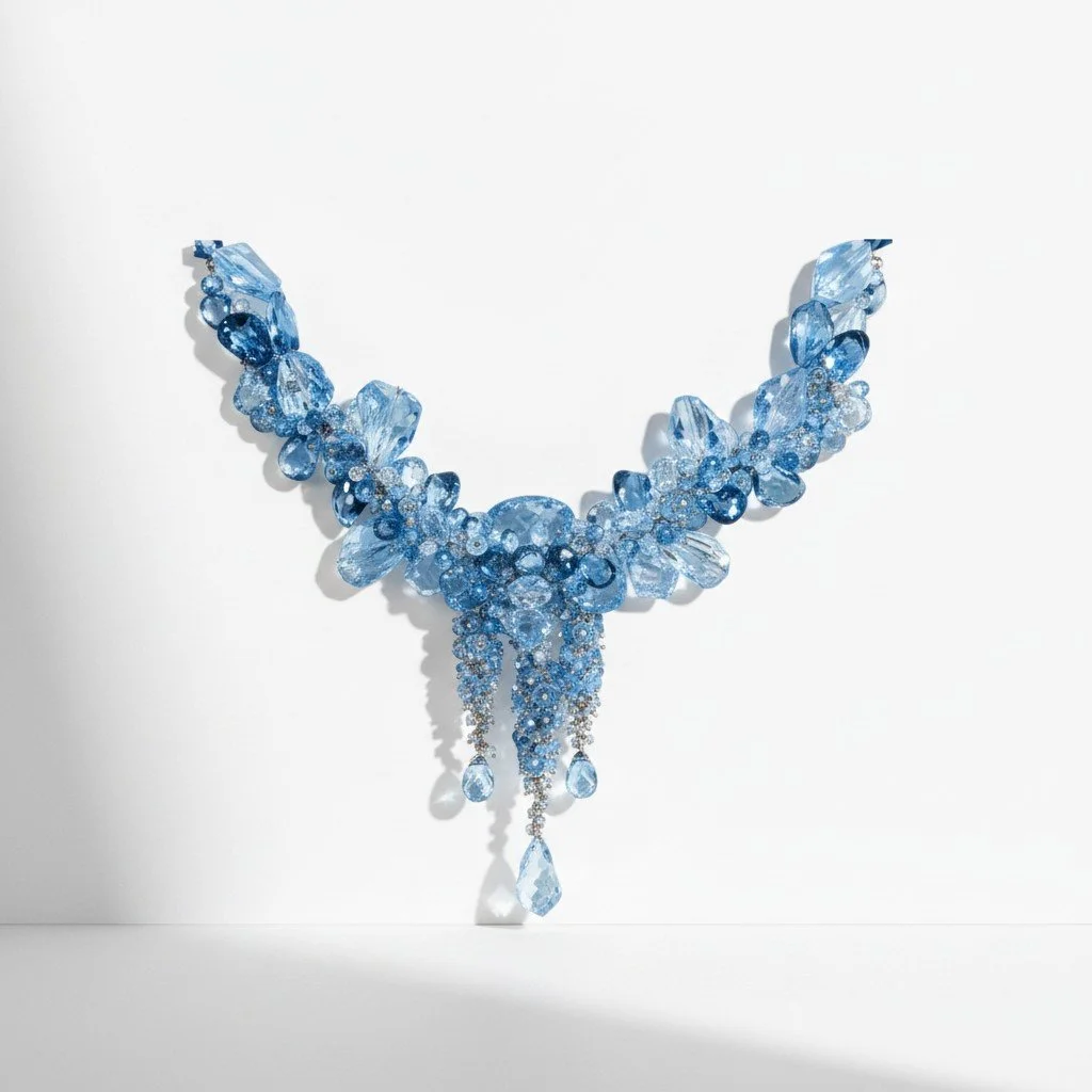 Blue topaz statement necklace