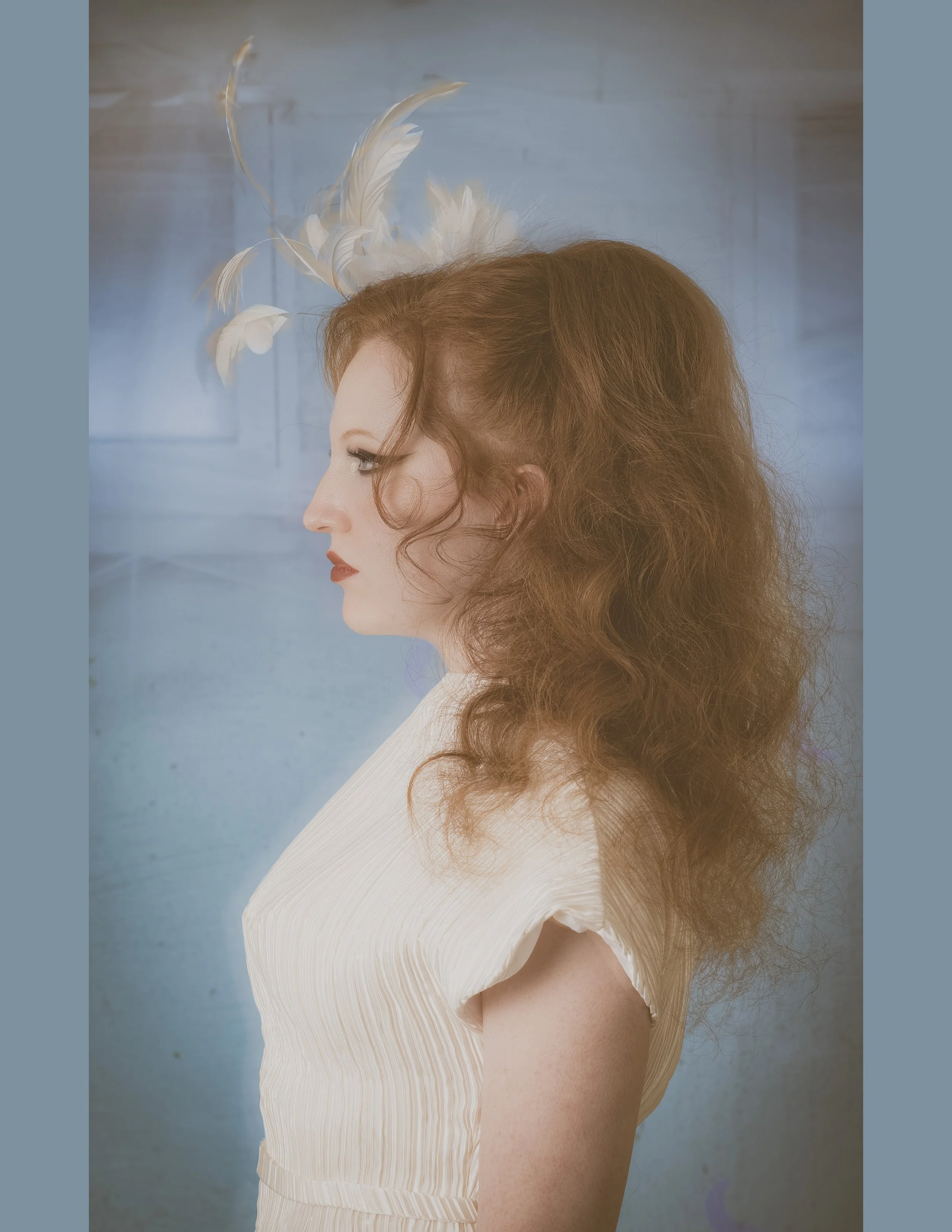 soft ethereal aesthetic of model wearing pastel jewelry