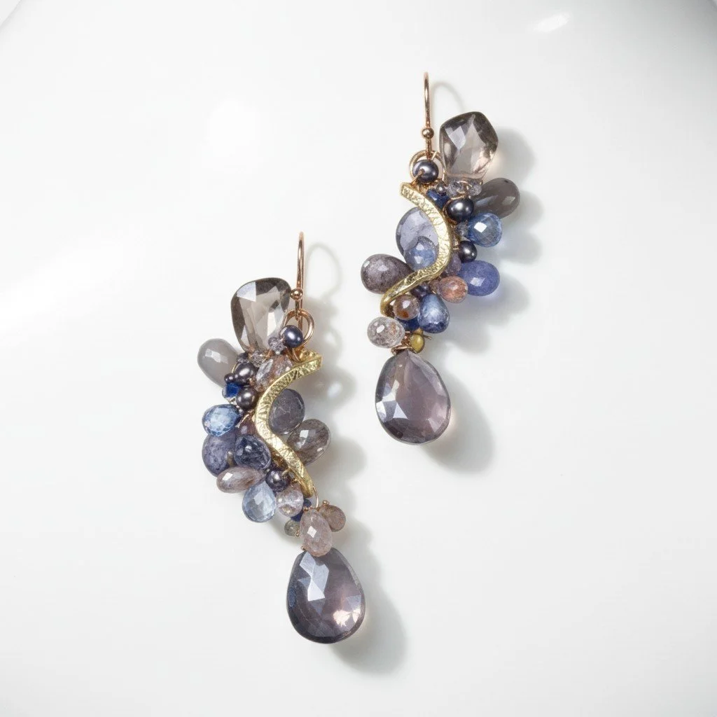 Capella Nebula Gemstone Earrings